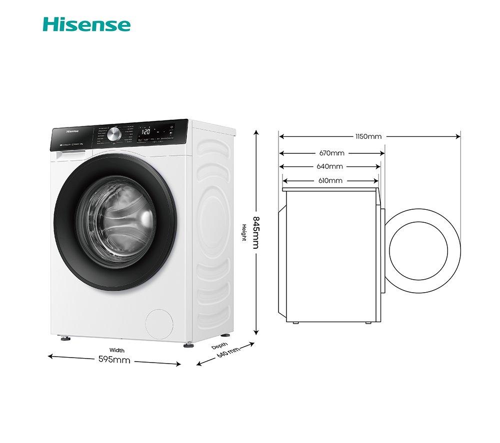 HISENSE 3S Series WF3S1243BW3 WiFi-enabled 12 kg 1400 Spin Washing Machine - White