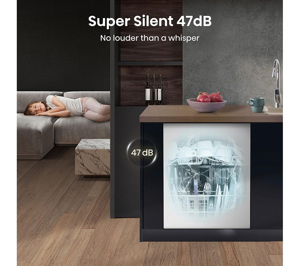 HISENSE HV642E90UK Vollintegrierter Standardgeschirrspüler - Weiß