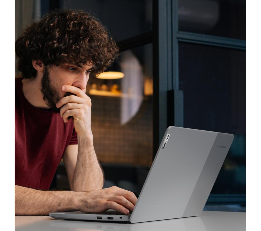 LENOVO IdeaPad Slim 3 Chromebook de 14" y funda - Intel® Core™ i3, 128 GB eMMC, Gris Tormenta