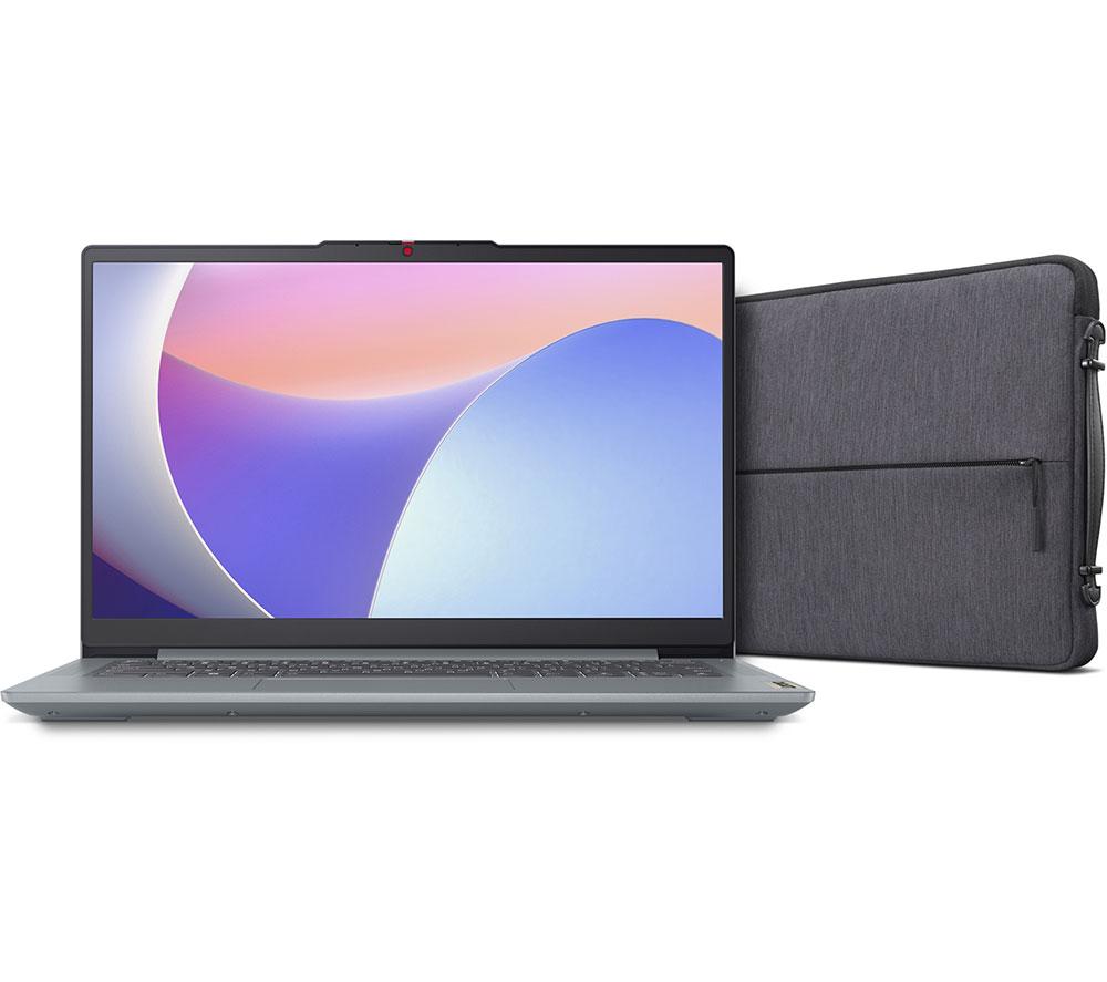 LENOVO IdeaPad Slim 3 Chromebook de 14" y funda - Intel® Core™ i3, 128 GB eMMC, Gris Tormenta