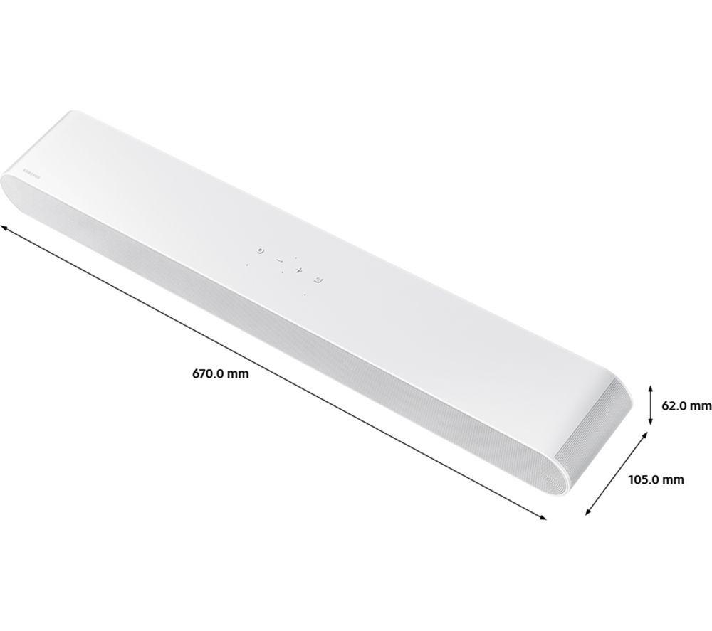 SAMSUNG HW-S61D/XU 5.0 All-in-One Sound Bar with Dolby Atmos, DTS Virtual:X & Amazon Alexa - White