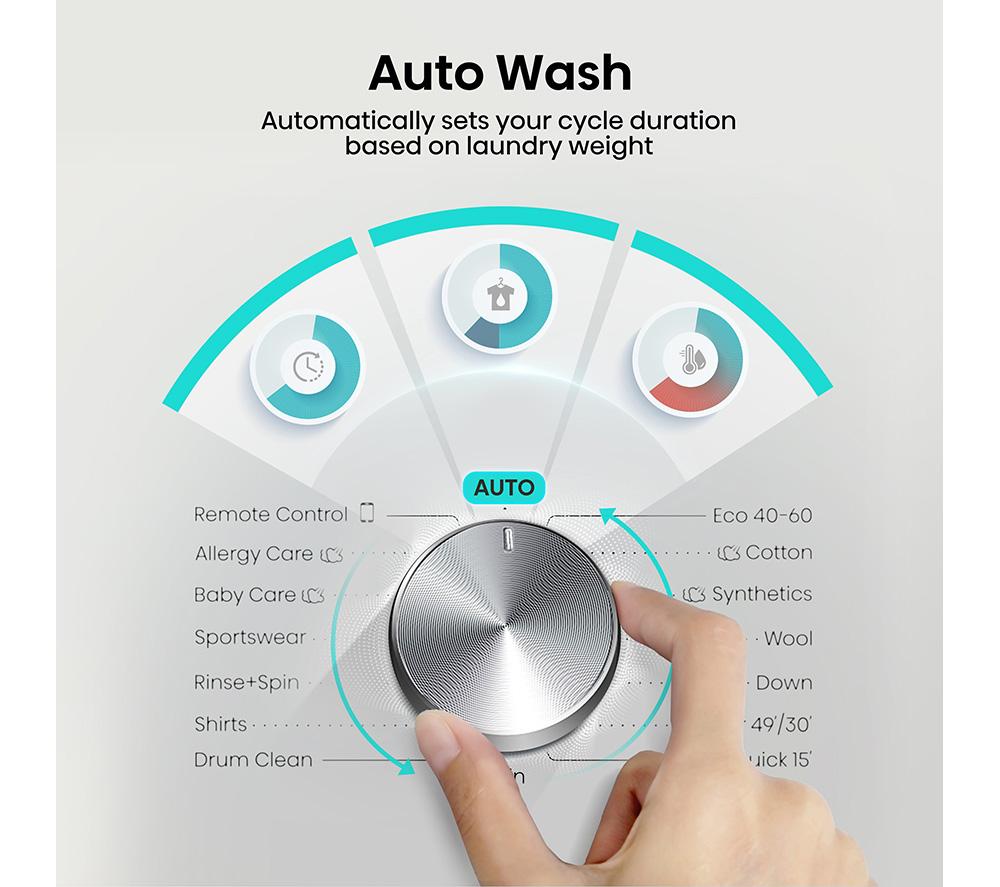 HISENSE 3S Series WF3S9043BW3 WiFi-enabled 9 kg 1400 Spin Washing Machine - White