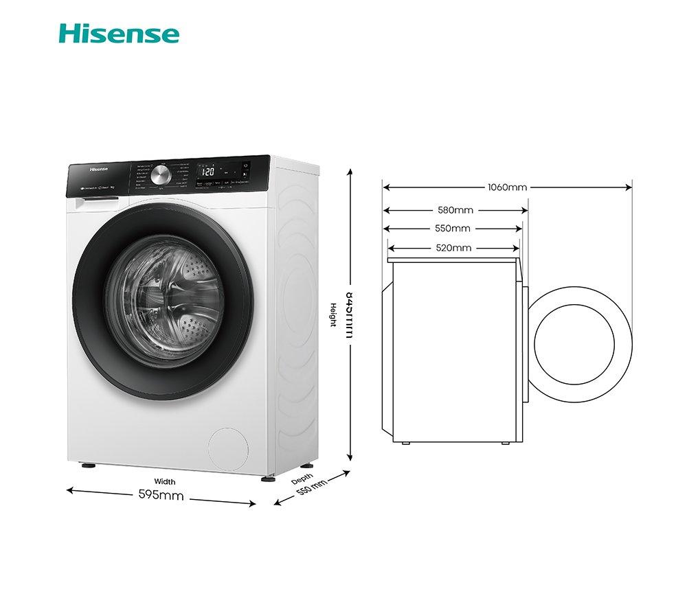 HISENSE 3S Series WF3S9043BW3 WiFi-enabled 9 kg 1400 Spin Washing Machine - White