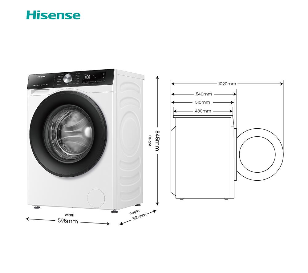 HISENSE Serie 3S WF3S8043BW Lavadora de 8 kg y 1400 rpm con WiFi - Blanco