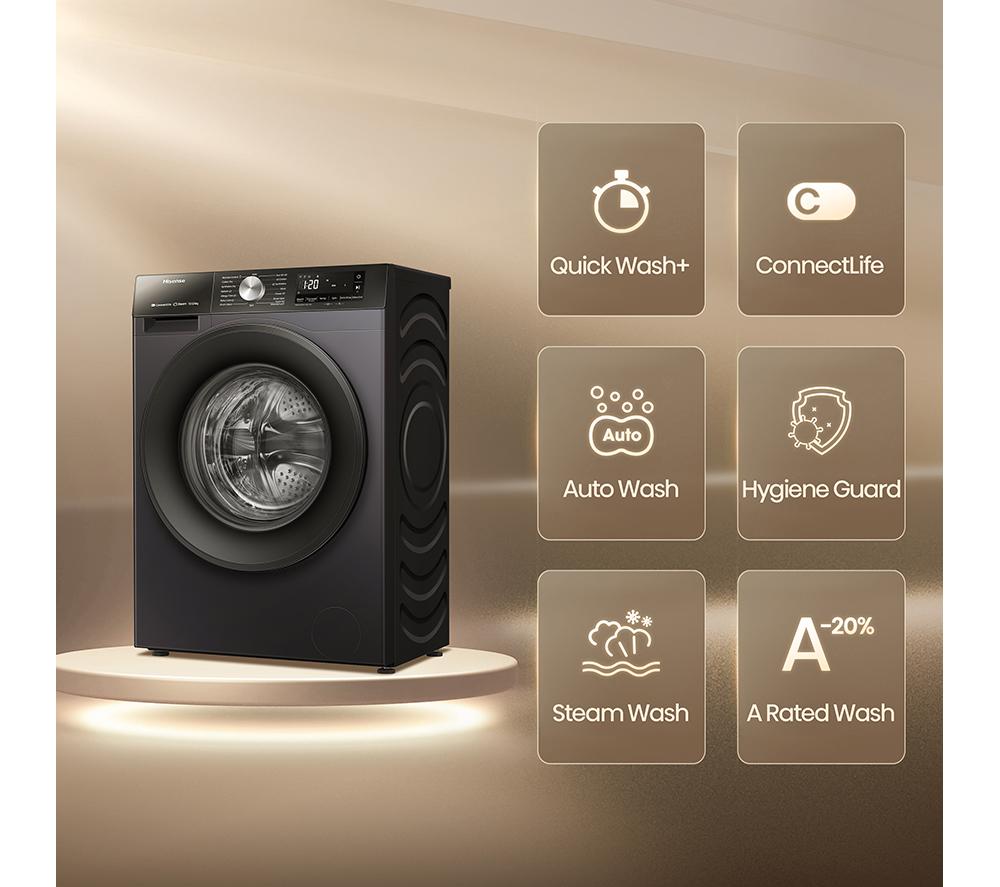 HISENSE Serie 3S WD3S1043BB3 Lavadora secadora de 10 kg con WiFi - Negro