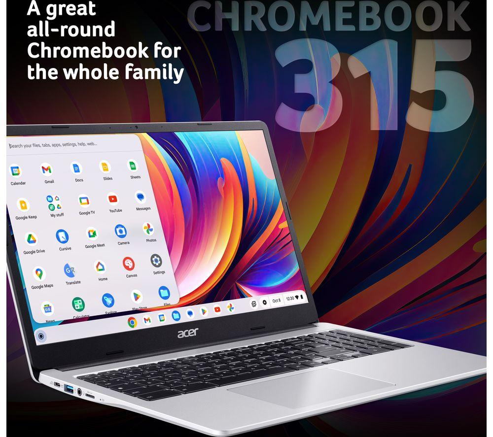 ACER 315 15.6" Chromebook - Intel® Celeron®, 64 GB eMMC, Silver