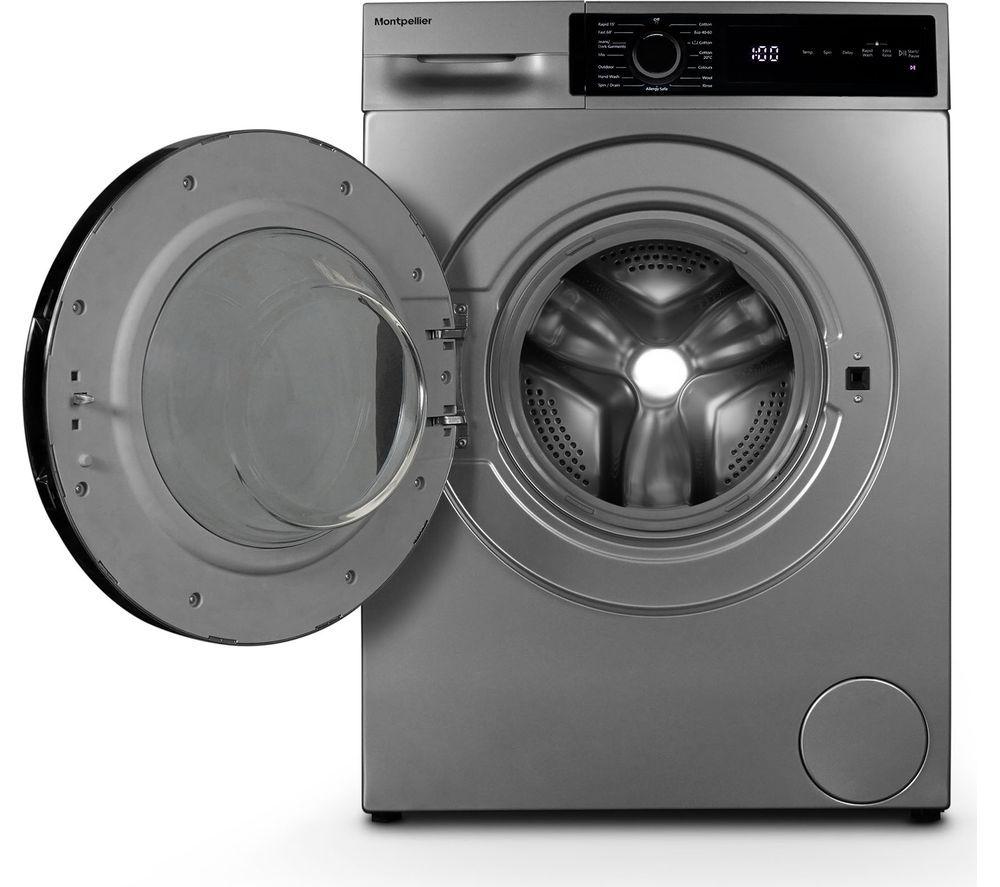 Lavadora MONTPELLIER MWM814BLS de 8 kg y 1400 rpm - Plateada