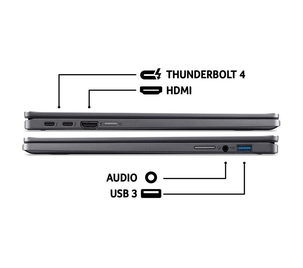Chromebook Plus 2 en 1 ACER Spin 714 de 14" - Intel® Core™ Ultra 5, SSD de 512 GB, Gris