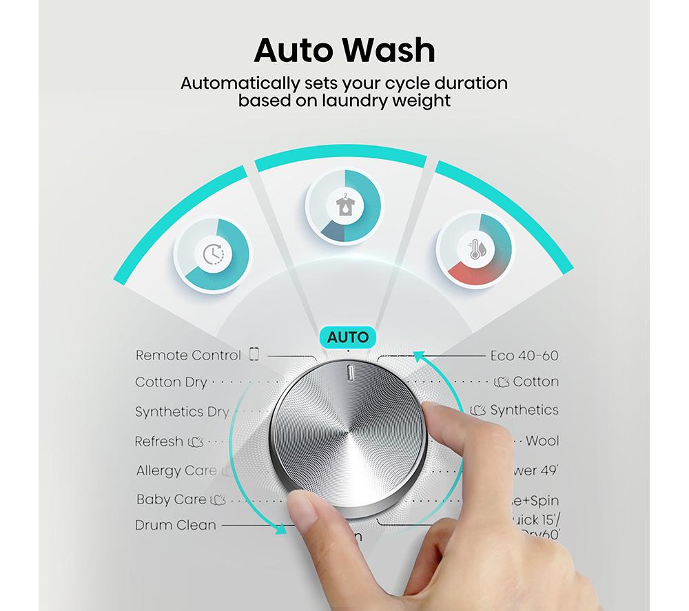 HISENSE Serie 3S WD3S9043BW3 Lavadora-secadora inteligente de 9 kg - Blanca