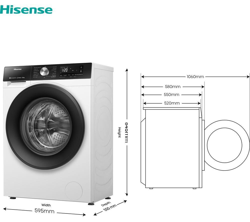 HISENSE Serie 3S WD3S9043BW3 Lavadora-secadora inteligente de 9 kg - Blanca