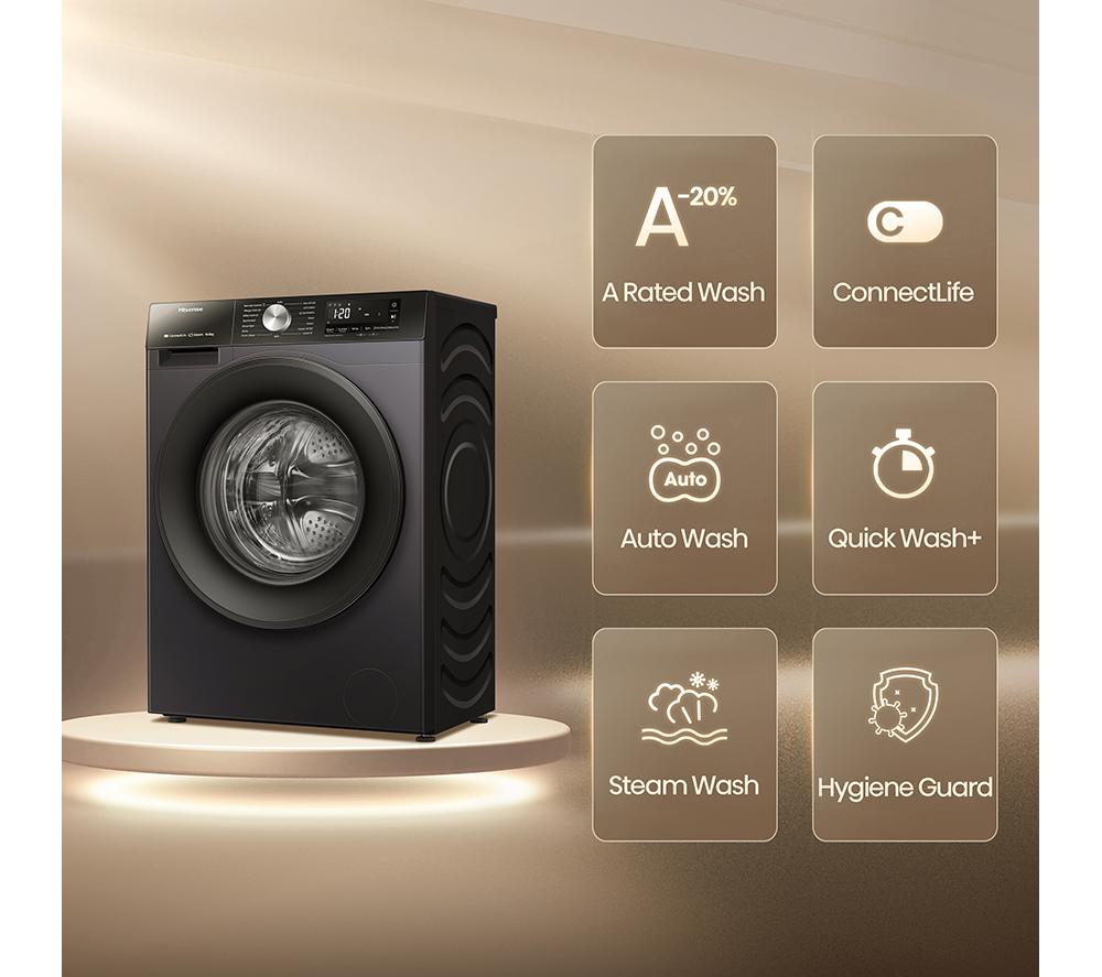 HISENSE 3S Series WF3S1043BB3 WiFi-enabled 10 kg 1400 Spin Washing Machine - Black