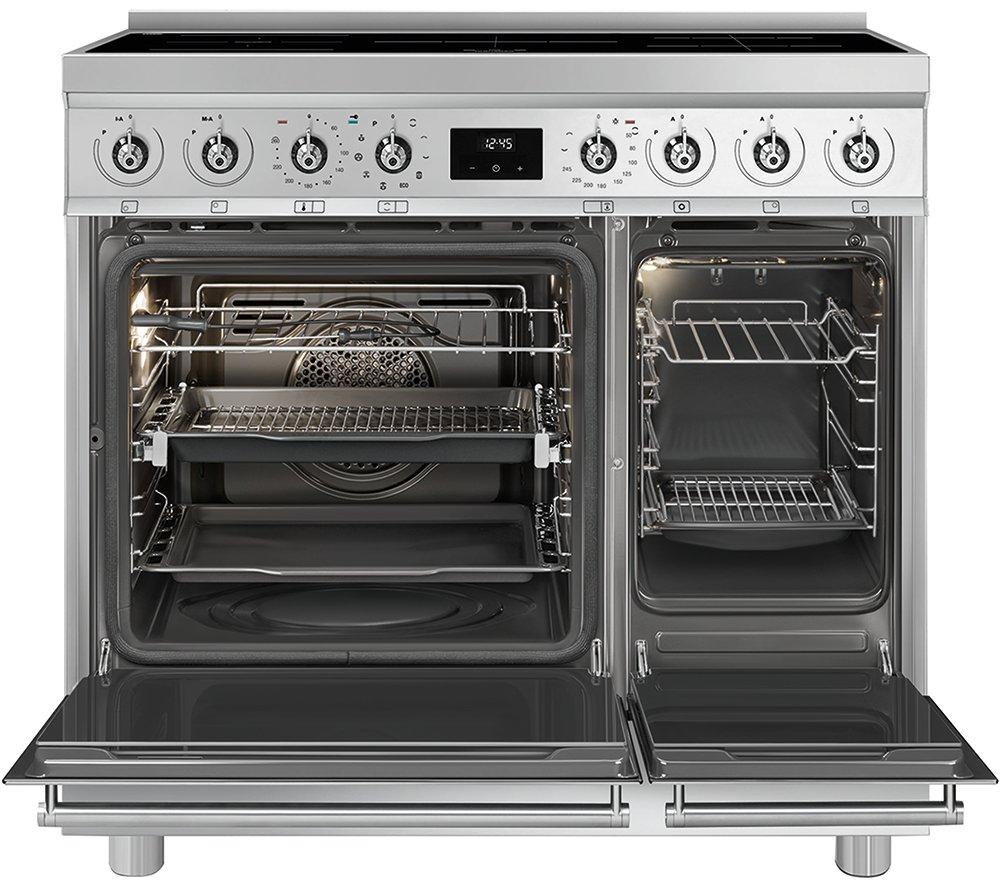 Cocina independiente eléctrica de inducción pirolítica SMEG C92IPX2 de 90 cm - Acero inoxidable