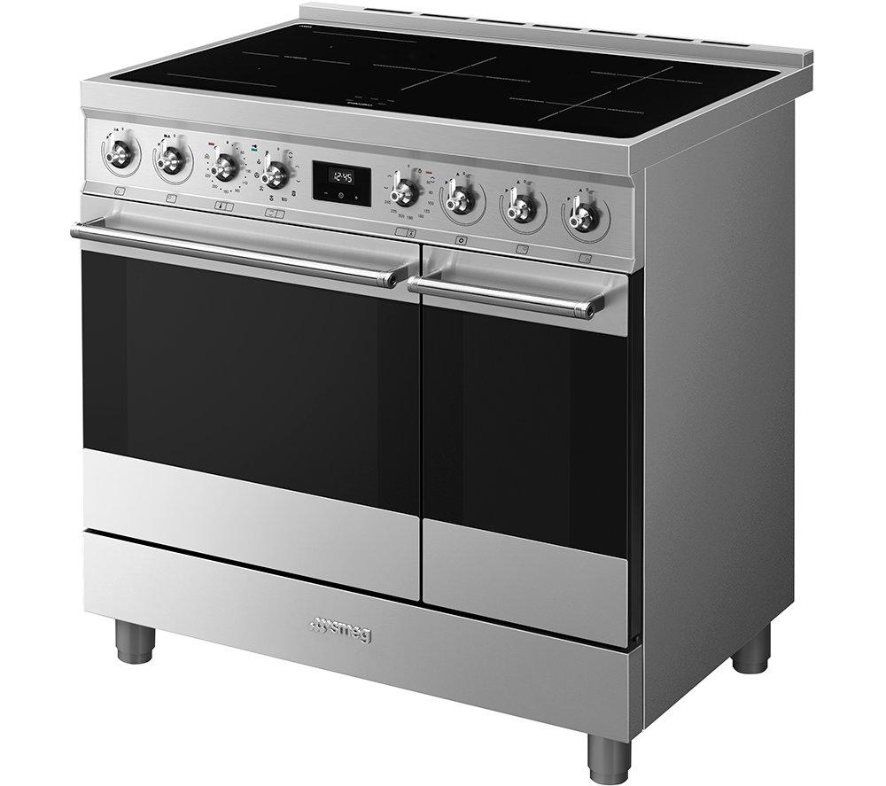 Cocina independiente eléctrica de inducción pirolítica SMEG C92IPX2 de 90 cm - Acero inoxidable