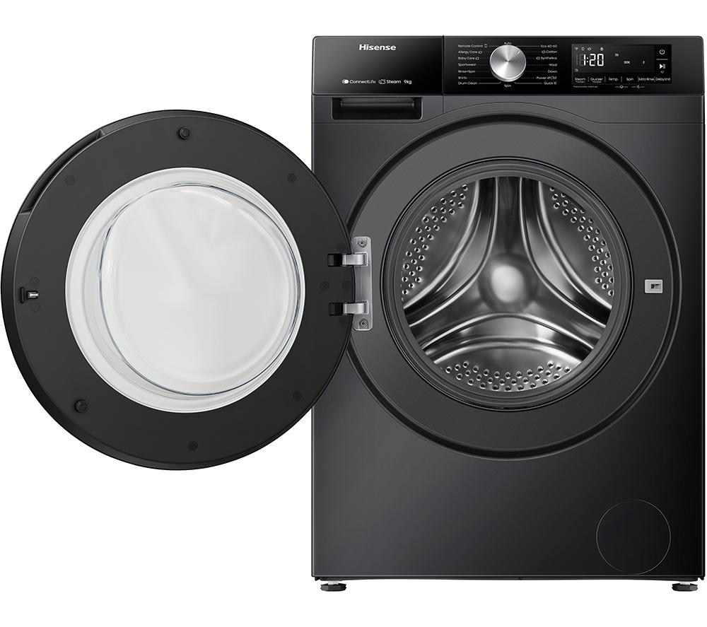 HISENSE 3S Series WF3S9043BB3 WiFi-enabled 9 kg 1400 Spin Washing Machine - Premium Black