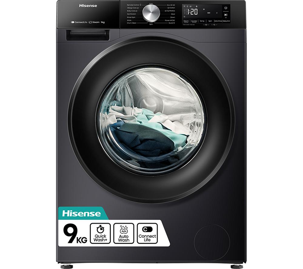 HISENSE 3S Series WF3S9043BB3 WiFi-enabled 9 kg 1400 Spin Washing Machine - Premium Black