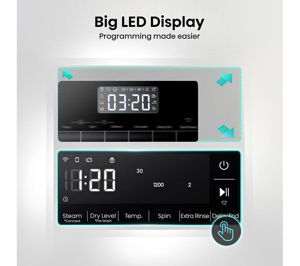 HISENSE Serie 3S WD3S8043BB3 Lavadora-secadora inteligente de 8 kg - Negra