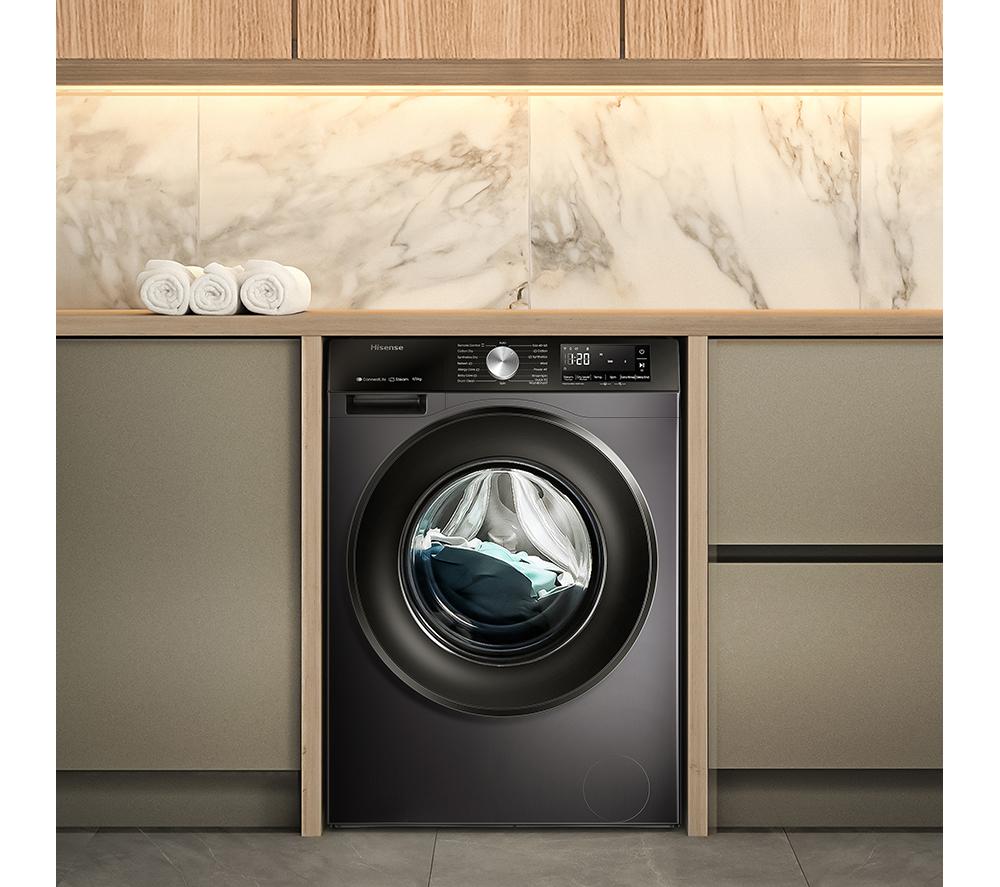 HISENSE Serie 3S WD3S8043BB3 Lavadora-secadora inteligente de 8 kg - Negra