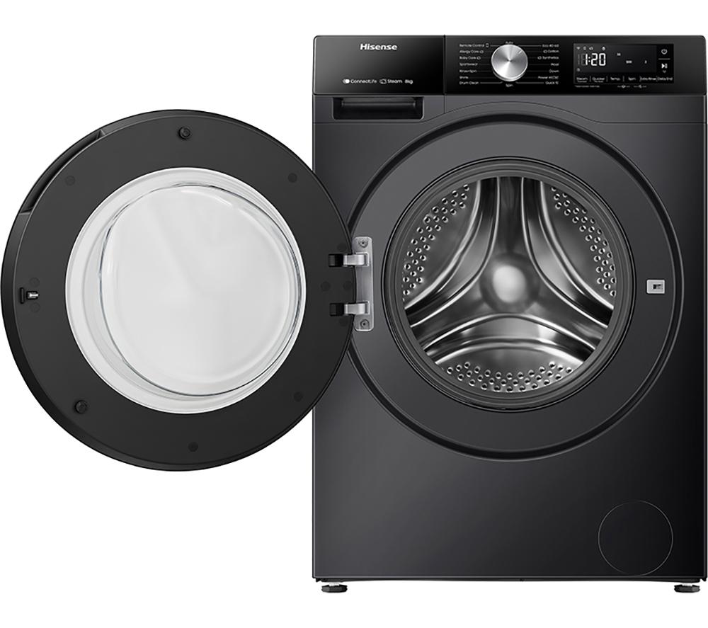 HISENSE 3S Series WF3S8043BB3 WiFi-enabled 8 kg 1400 Spin Washing Machine - Black