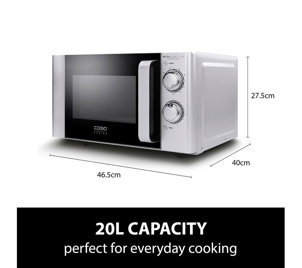 Microondas de cerámica con grill Ecostyle MG 20 de CASO - Plata