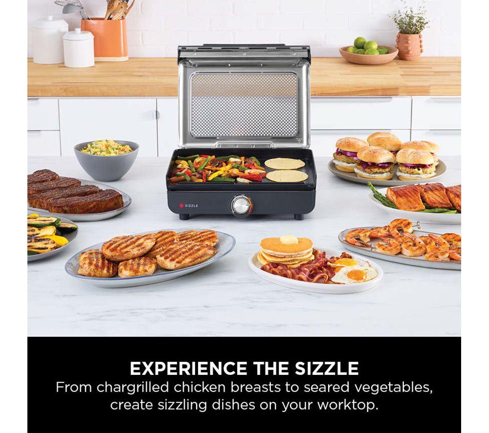 NINJA Sizzle GR101UK Indoor Grill & Flat Plate - Grey