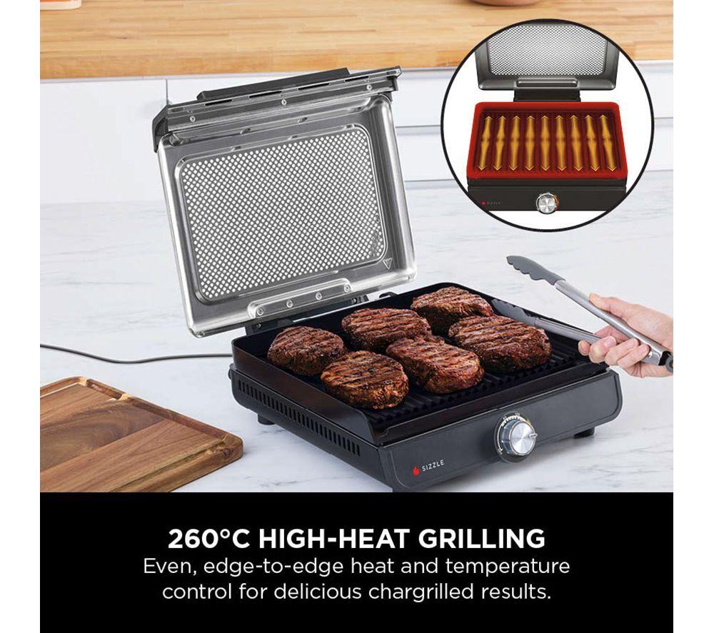 NINJA Sizzle GR101UK Indoor Grill & Flat Plate - Grey