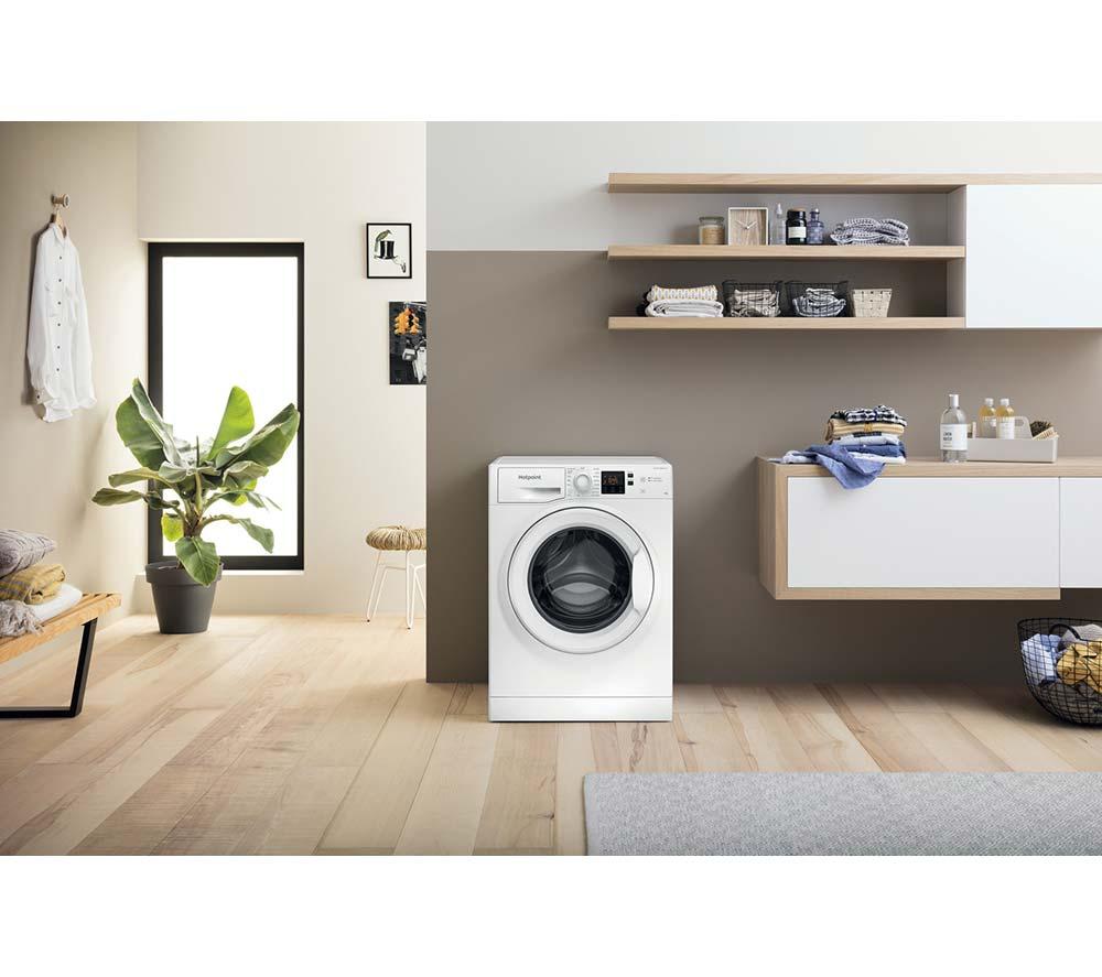 Lavadora de ropa HOTPOINT Anti-manchas NSWR 946 WK UK de 9 kg y 1400 rpm - Blanca