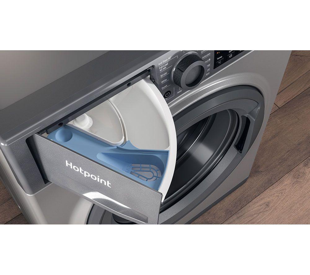 Lavadora de carga frontal HOTPOINT Anti-manchas NSWR 7469 GK UK de 7 kg y 1400 rpm - Grafito
