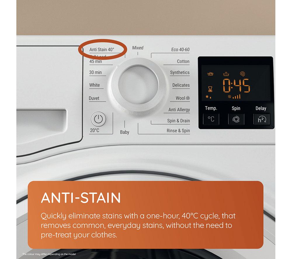 HOTPOINT Anti-Stain NSWM 7469 BS UK 7 kg 1400 Spin Washing Machine - Black