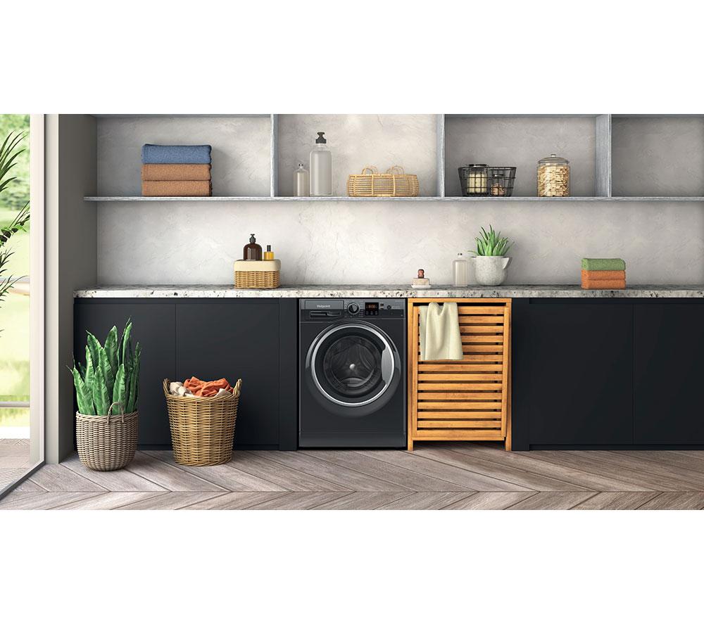 HOTPOINT Anti-Stain NSWM 7469 BS UK 7 kg 1400 Spin Washing Machine - Black