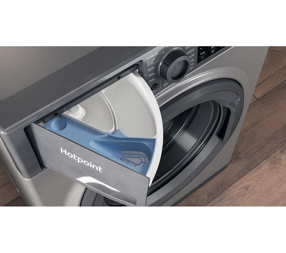 HOTPOINT Anti-stain NSWR 846 GK UK 8 kg 1400 Spin Washing Machine - Graphite