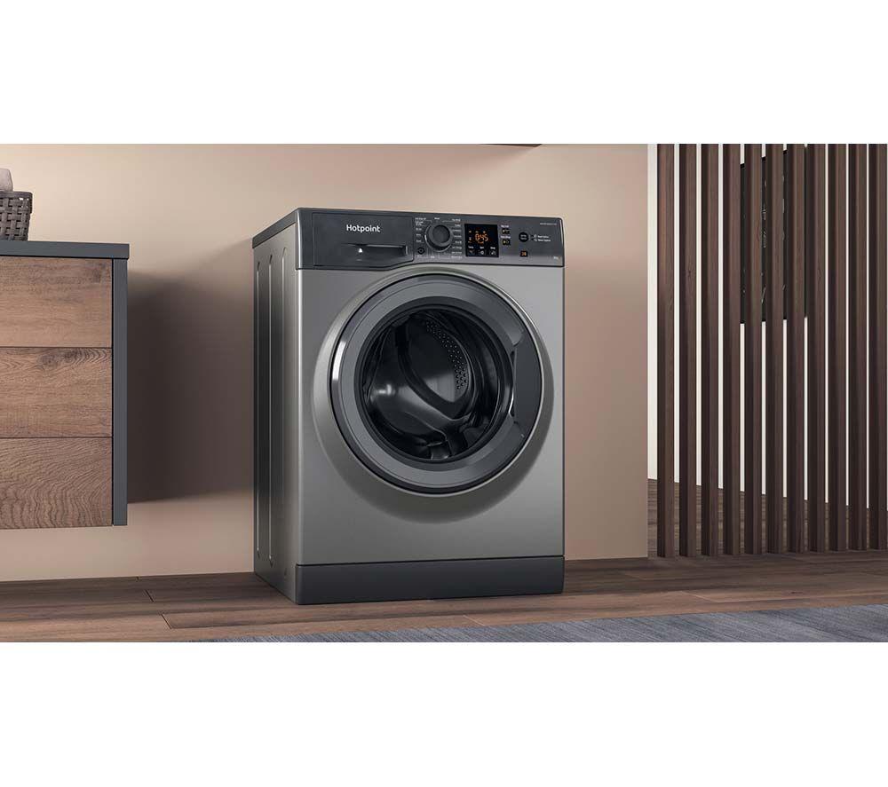 HOTPOINT Anti-stain NSWR 846 GK UK 8 kg 1400 Spin Washing Machine - Graphite