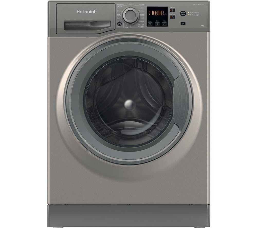 HOTPOINT Anti-stain NSWR 846 GK UK 8 kg 1400 Spin Washing Machine - Graphite