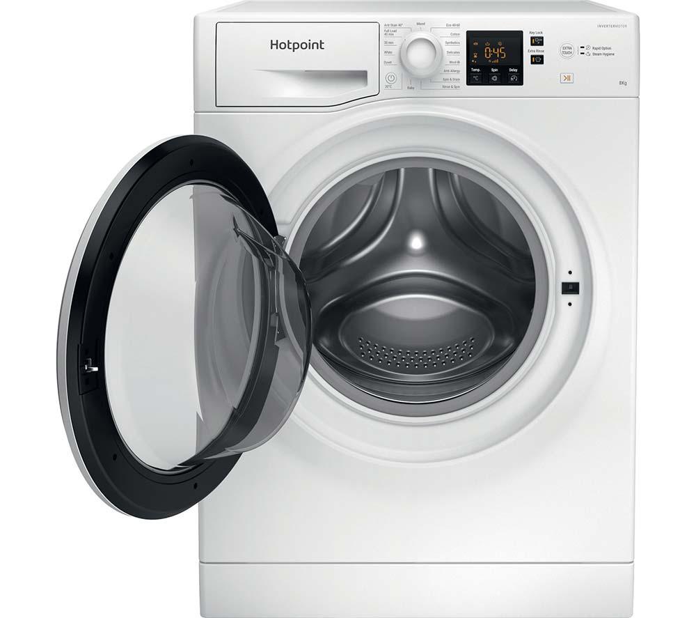 Lavadora HOTPOINT Anti-Manchas NSWR 846 WK UK de 8 kg y 1400 rpm - Blanca