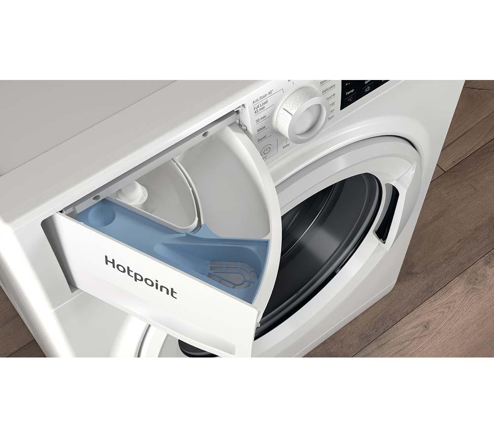 Lavadora HOTPOINT Anti-Manchas NSWR 846 WK UK de 8 kg y 1400 rpm - Blanca