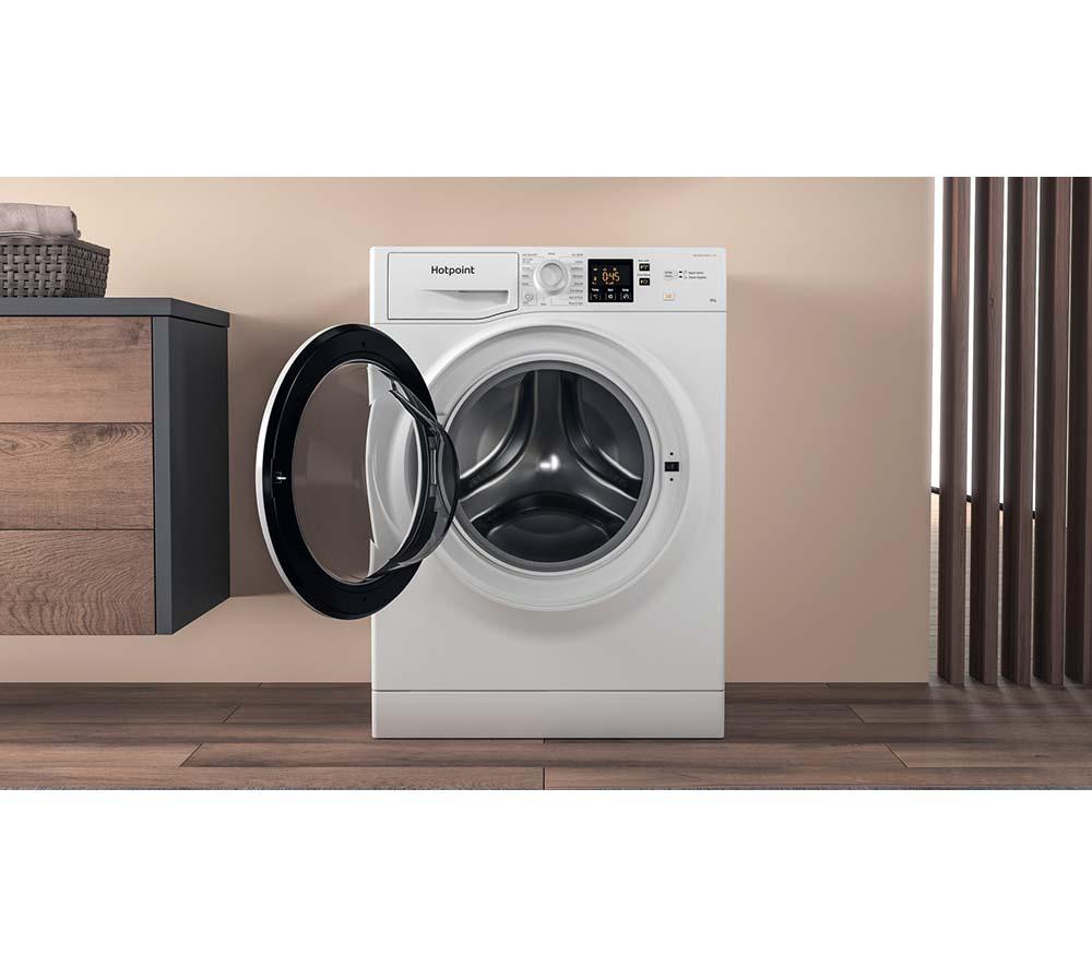 Lavadora HOTPOINT Anti-Manchas NSWR 846 WK UK de 8 kg y 1400 rpm - Blanca