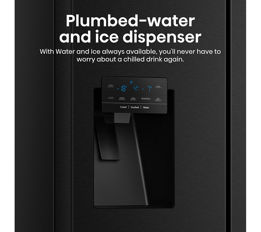 Frigorífico americano inteligente HISENSE PureFlat RQ760N4IFE - Acero inoxidable negro