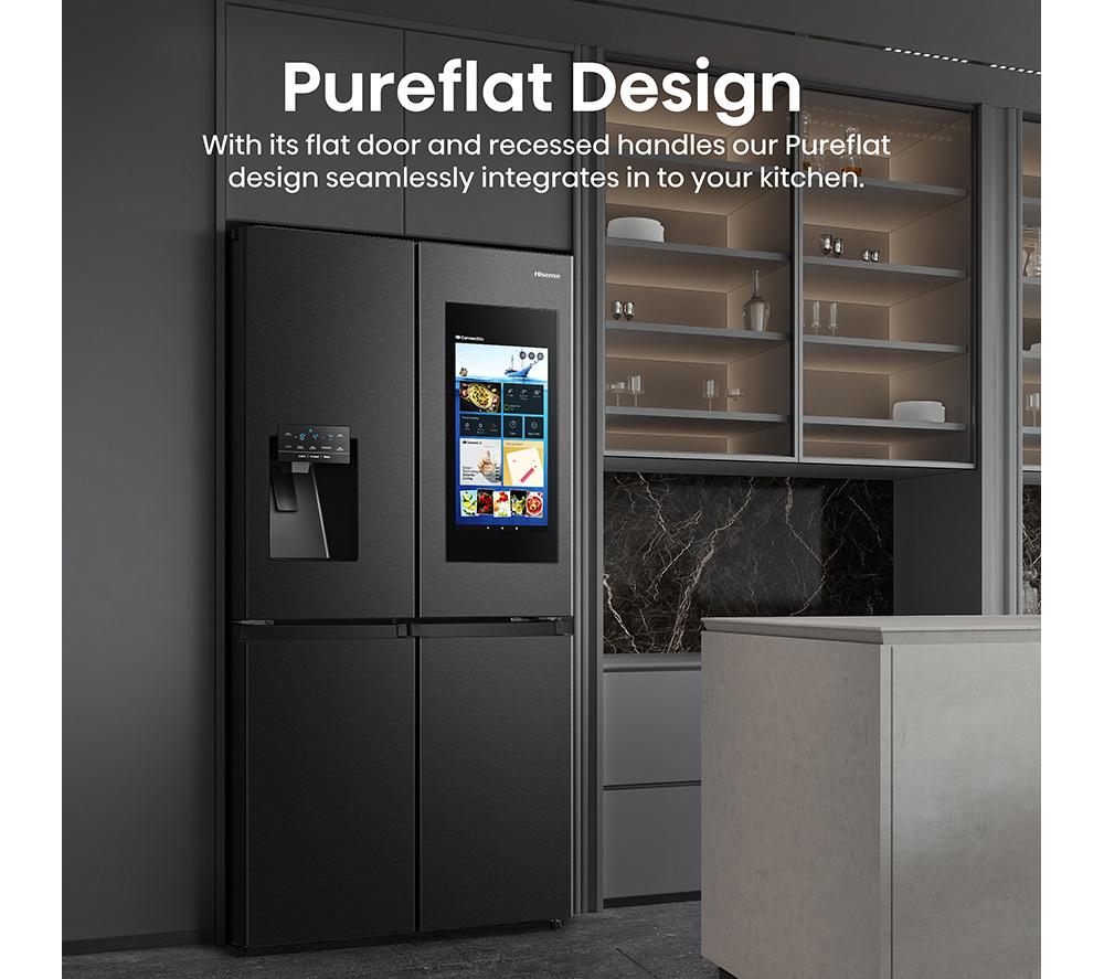 Frigorífico americano inteligente HISENSE PureFlat RQ760N4IFE - Acero inoxidable negro