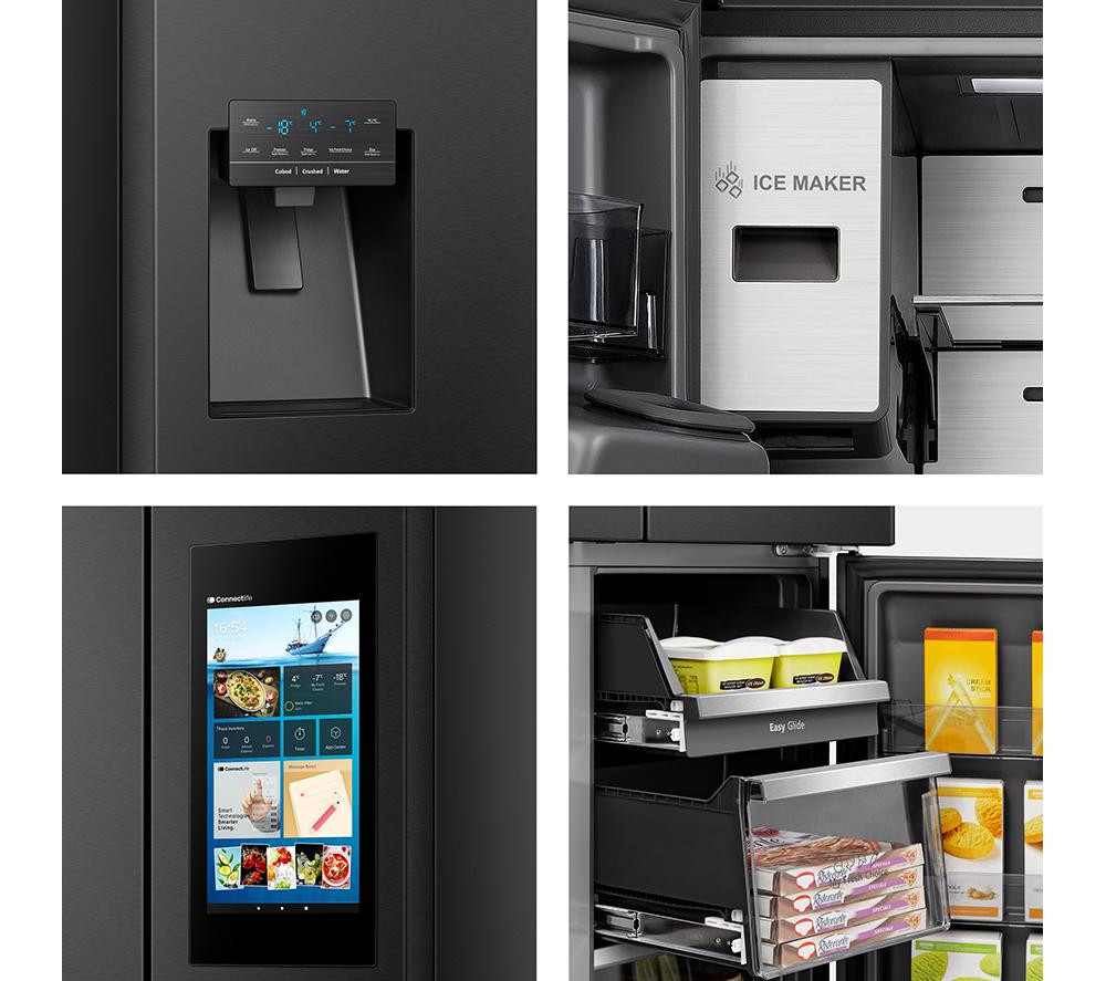 Frigorífico americano inteligente HISENSE PureFlat RQ760N4IFE - Acero inoxidable negro