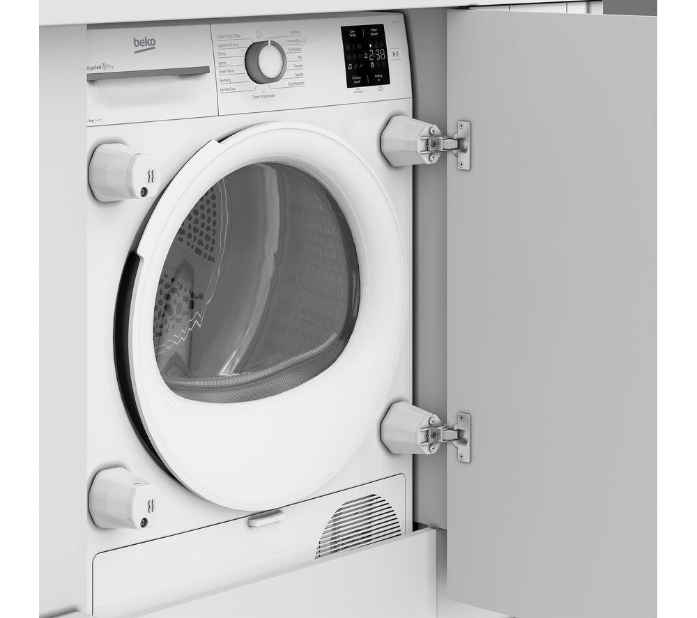 BEKO Pro NTIKP71131 Integrated 7 kg Heat Pump Tumble Dryer - White