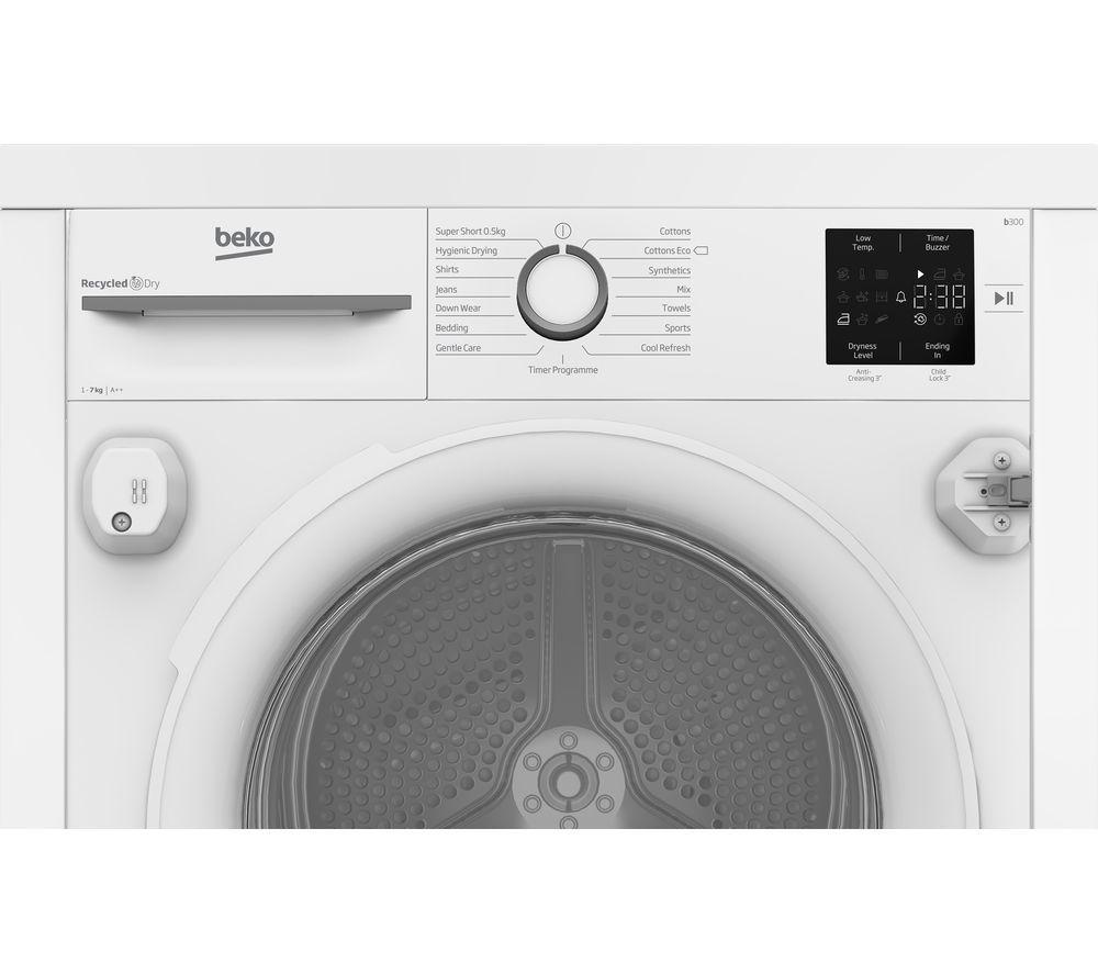 BEKO Pro NTIKP71131 Integrated 7 kg Heat Pump Tumble Dryer - White