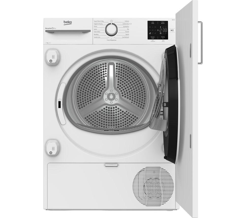 BEKO Pro NTIKP71131 Integrated 7 kg Heat Pump Tumble Dryer - White