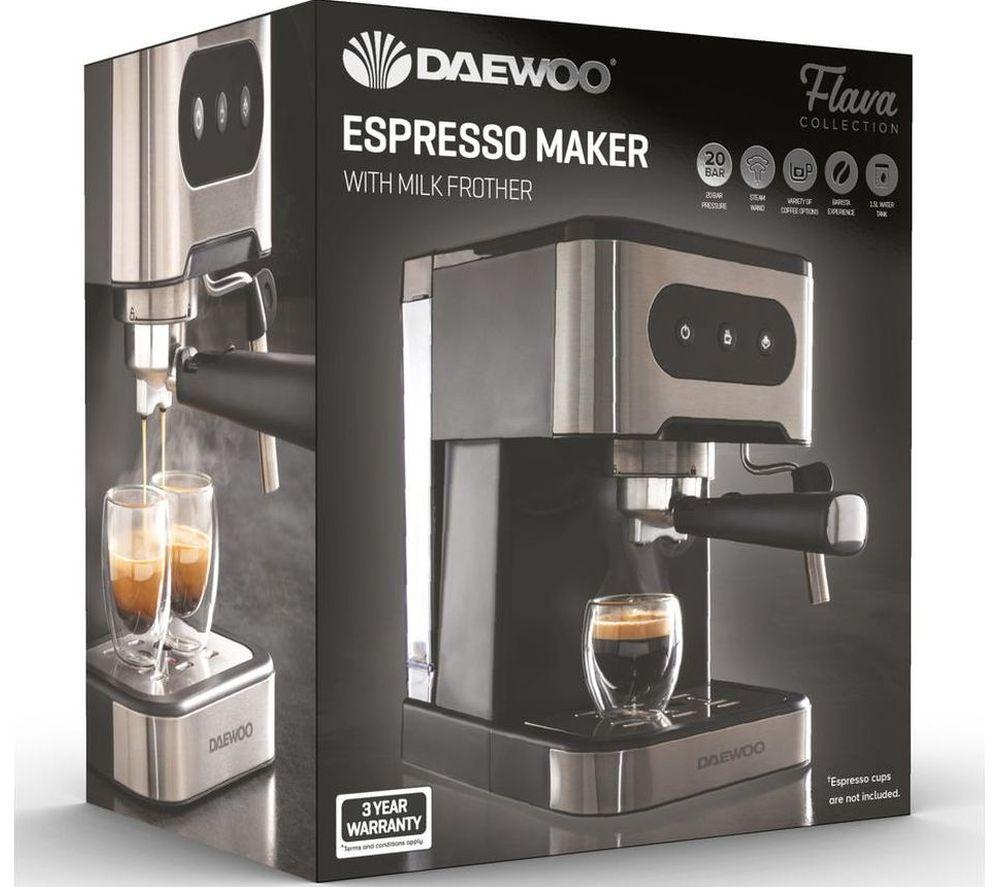 Cafetera DAEWOO Flava Collection SDA2698GE - Negro y plata