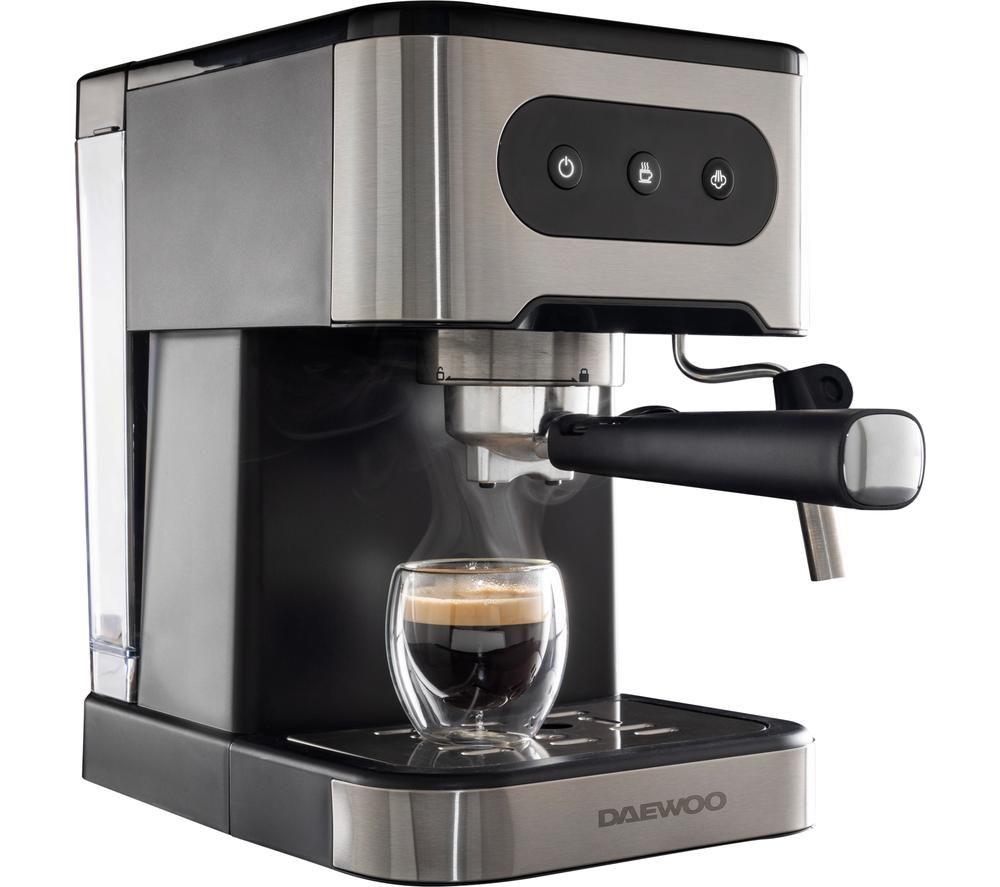 DAEWOO Flava Collection SDA2698GE Coffee Machine - Black & Silver