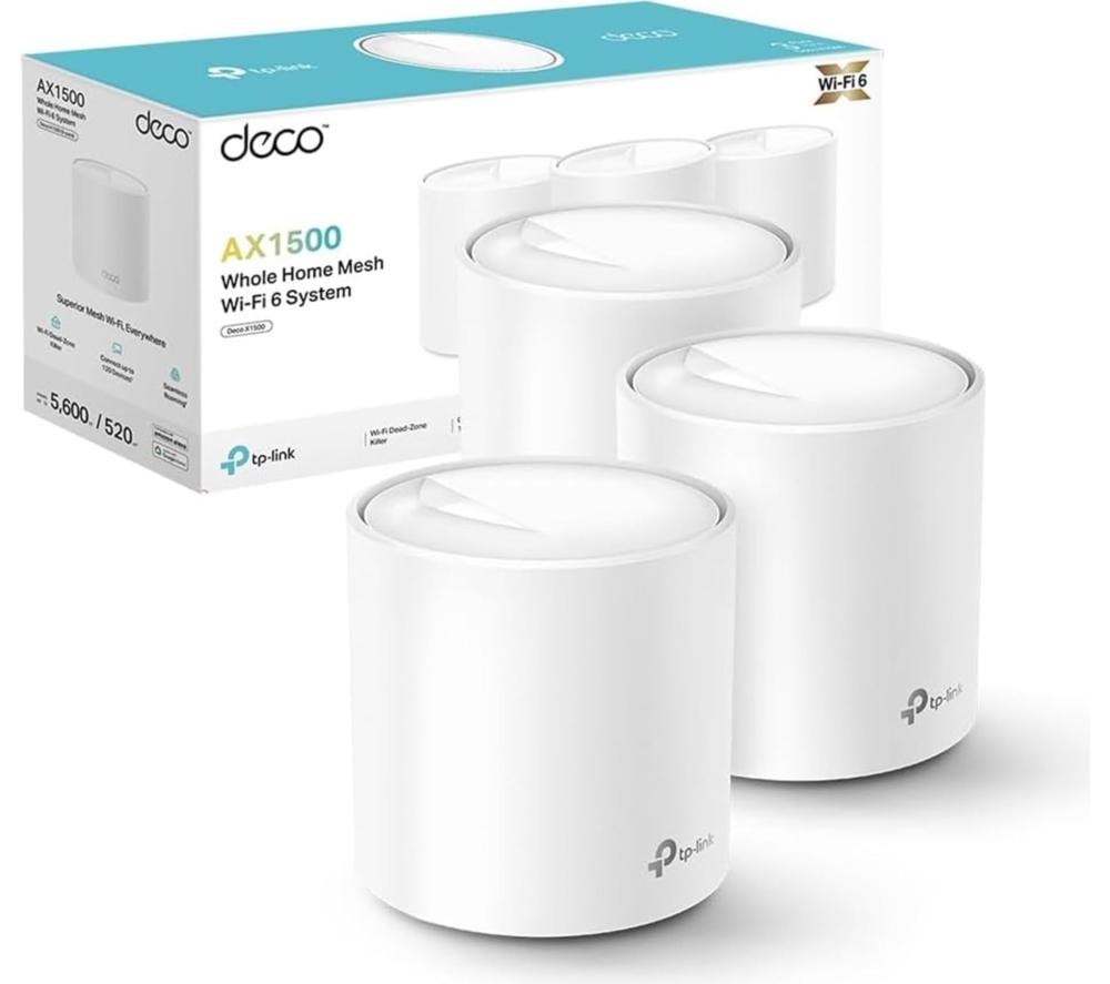 TP-LINK Deco X1500 Whole Home Mesh WiFi 6 System - Triple Pack