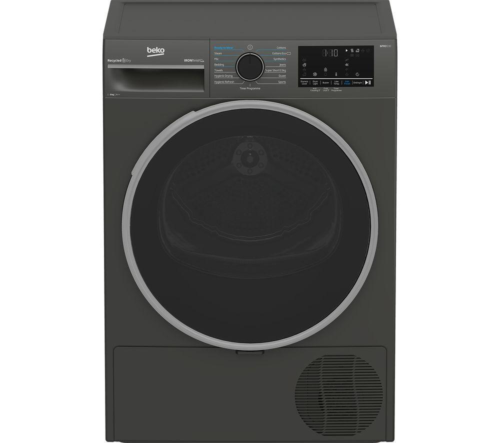 BEKO Pro Ironfinish B5T49231IG 9 kg Heat Pump Tumble Dryer - Graphite