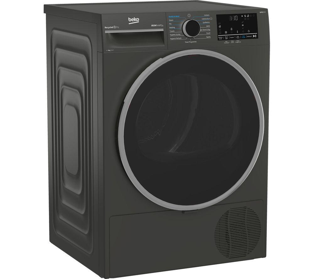 Beko Pro Ironfinish B5T49231IG Secadora de bomba de calor de 9 kg - Grafito