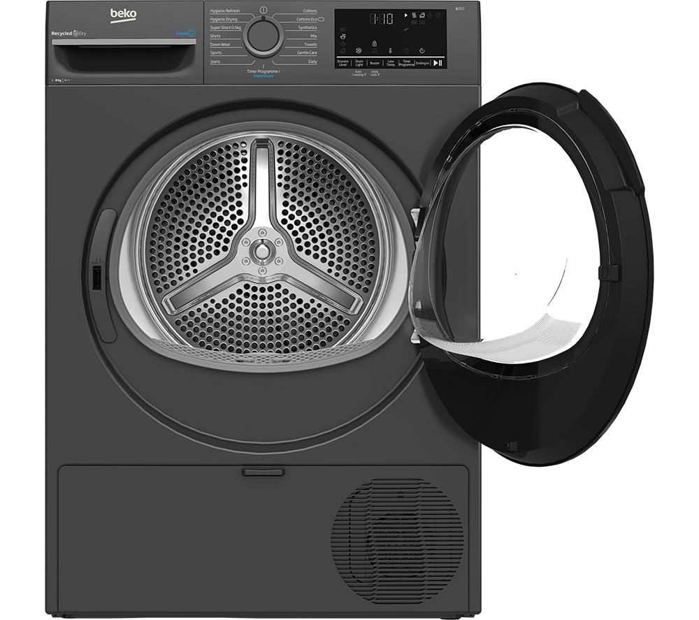 Secadora de bomba de calor BEKO Pro BM3T3833A de 8 kg - Antracita
