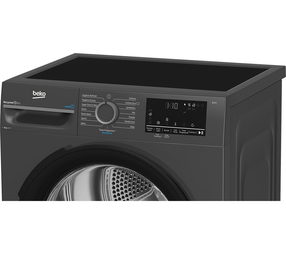 Secadora de bomba de calor BEKO Pro BM3T3833A de 8 kg - Antracita