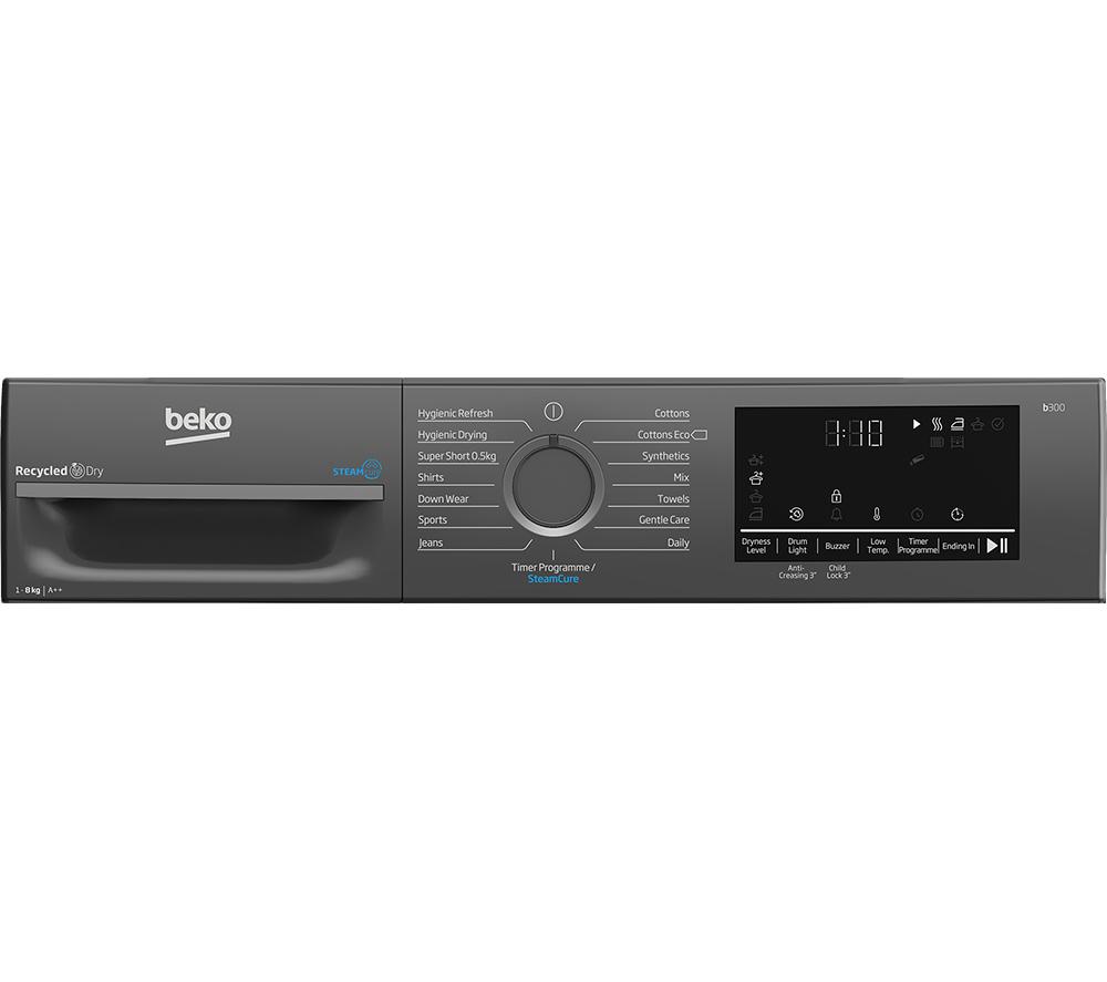 Secadora de bomba de calor BEKO Pro BM3T3833A de 8 kg - Antracita