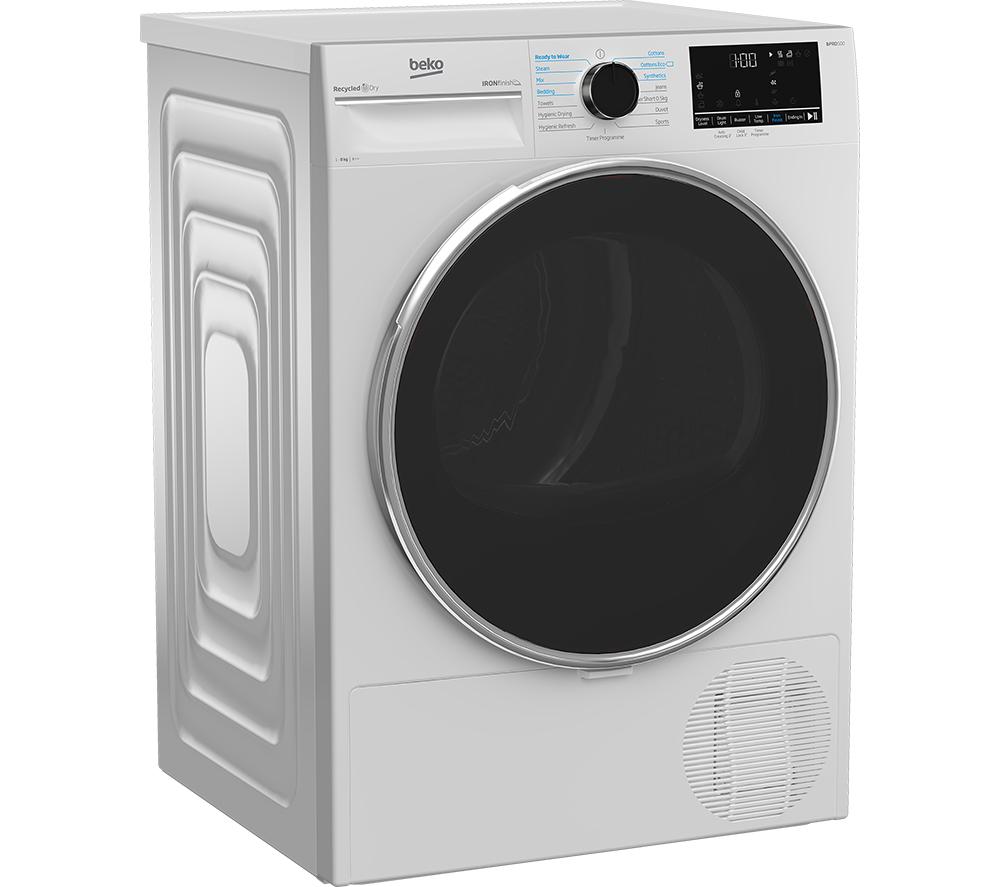 Secadora de bomba de calor BEKO Pro Ironfinish B5T48231IW de 8 kg - Blanca
